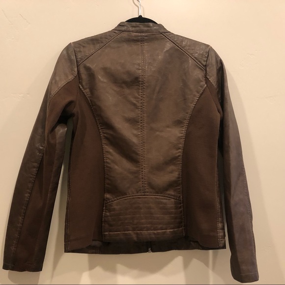 Sebby Whiskey Brown Faux Leather NWT Jacket - Picture 2 of 4
